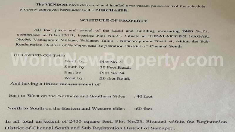 property near by Porur, Bakthavachalam  real estate Porur, Land-Plots for Sell in Porur